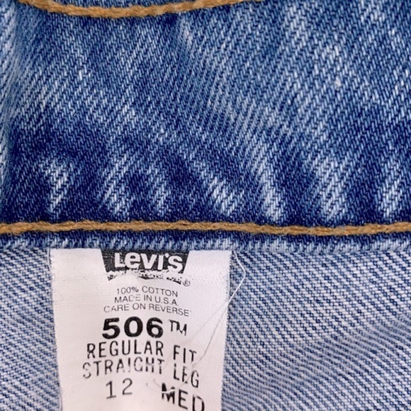 Levi’s 506 regular fit straight leg vintage jeans size 12 medium - Picture 5 of 8